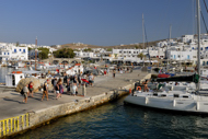Greece Stock Photography. A view to harbour of Naousa. Paros Island. Cyclades Islands, Greece, Europe.